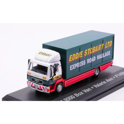 MAN L2000 BOX VAN EDDIE STOBART 1:76 Oxford Camion Modellino Nuovo - Immagine 1 di 2