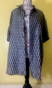 Cambio Italia Men’s Short Sleeve Shirt Button Down 100% Silk Size L - Picture 1 of 8