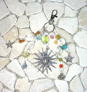 ★ DIY ★ Taschenanhänger ★ SONNE ★ bunt & kristall ★ - Picture 1 of 4