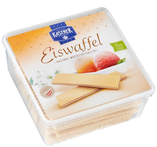 GAUFRE GLACÉE À LA CRÈME DÉLICATE EN FEUILLE DE GAUFRE SPÉCIALITÉ GAUFRE 470G EN BOITE FRAÎCHE - Photo 1/1