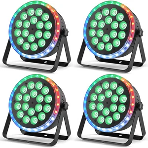 180W RGBW Par Can Light 18LED DMX512 DJ Party Disco Stage Beam Wall Wash Light - Bild 1 von 16