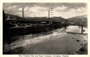West Virginia Pulp And Paper Company Covington Postkarte Februar 1951 verschickt - Bild 1 von 2
