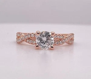 Verragio GIA-zertifizierter 1,20 kt Diamant Twist 14 K Rotgold Verlobungsring G/SI2 - Bild 1 von 10