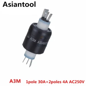 1pcs Asiantool Mercury Conductive Slip Ring A3M 3Poles 4/30A Rotary Connector - Picture 1 of 4