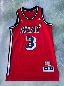 Vintage Adidas HWC 1995-99 NBA Miami Heat Dwyane Wade #3 Men's Jersey Size S. - Picture 1 of 7