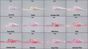 10yds ~~ 6mm Pink Azalea Dusty Rose Double Face Satin Ribbon 12 Colours U Pick