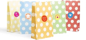 Plantvibes ® 24 Geschenktüten Bunt Und Dekorativ Gepunktet | Partytüten - Bild 1 von 12