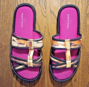 Avon Cushion Walk Memory Foam Slip-On Shoes Womens Black/Pink L(9-10) - Picture 1 of 4