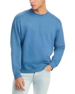 THEORY Sweatshirt Mens Medium Blue Pullover COLTS Crew Terry Knit $185 - Picture 1 of 9