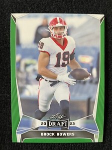 2023 Leaf Draft Green - #18 Brock Bowers (RC) - Georgia Bulldogs