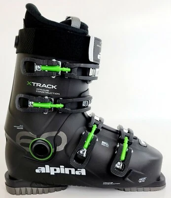 NEW $350 Men's Alpina XTrack 60 Black Green Ski Boots Most Sizes Available