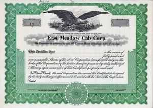 East Meadow Cab Corp., New York, Blankette / not issued - Nr. 15 !! - Bild 1 von 1