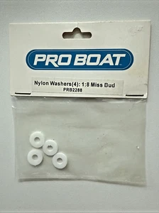 PROBOAT NYLON WASHERS (4) FOR 1:8 MISS BUD PRB2288 NEW OLD INVENTORY - Picture 1 of 3