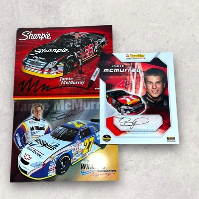 (3) LOTE de fotos autografiadas de Roush Ganassi NASCAR de Jamie McMurray 2001 2004 2006 Foto 1 de 4