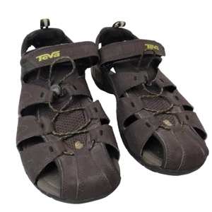Teva Men's Size 9 Dozer Fisherman Sport Hiking Sandals Brown Shoc Pad F10011B - Picture 1 of 7
