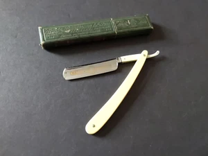 Friedr. Baurmann & Söhne Solingen Karbono Silber Stahl 5/8 Rasiermesser in Box - Bild 1 von 13