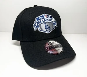 New Era 9Forty Los Angeles Dodgers Black Adjustable Hat-2020 Win and Advance - Picture 1 of 6