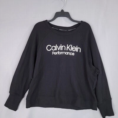 Suéter Pullover Calvin Klein Performance Para Hombre Manga Larga Negro Talla XL Foto 1 de 4