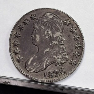 Medio dólar busto 1826 - detalles XF/AU, limpio (#57633-L) - Imagen 1 de 8