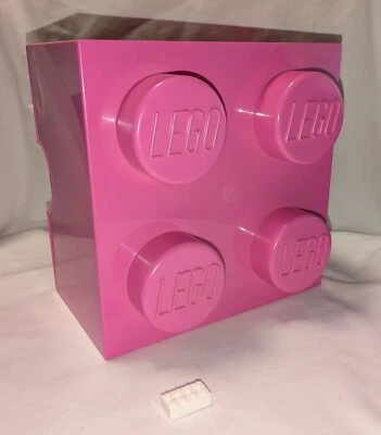 2012 Pink Lego Storage Brick Storage Cube Stud Case Container 853239 - Image 1 of 4