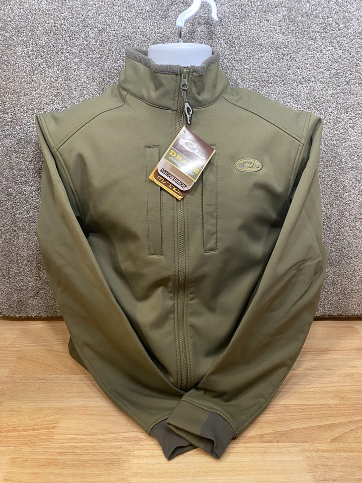 DRAKE Men's Small Windproof Softshell Kalamata Olive Jacket - Image 1 of 4