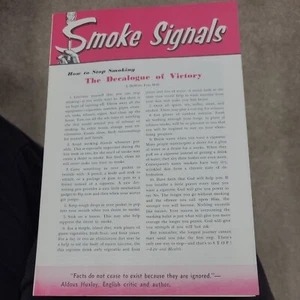 Vintage American Temperance Society , SMOKE SIGNALS VOL.IV 1958     - Picture 1 of 3