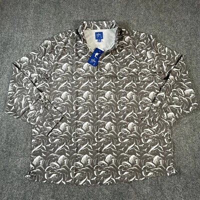 Рубашка рыболовная мужская Guy Harvey размер XL серая угольно-коричневая вентилируемая с длинным рукавом легкая - Изображение 1 из 4