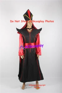Jafar Cosplay Costume include big hat prop cape made of black velvet fabric - Picture 1 of 5
