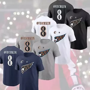 Alexander Ovechkin #8 Washington Capitals 50th Anniversary Name & Number T-shirt - Picture 1 of 10