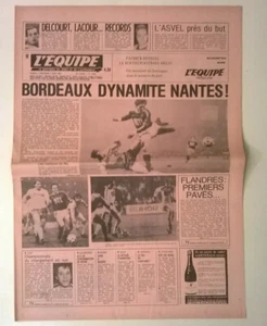 L'EQUIPE N°10.852 du 04/04/1981 - Bordeaux dynamite Nantes ! / Delcourt, Lacour - Picture 1 of 4
