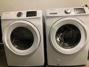 Samsung Washer and Dryer Set: Model #: WF42H5000AW/A2 and DV42Hh5000EW/A3 - Picture 1 of 4