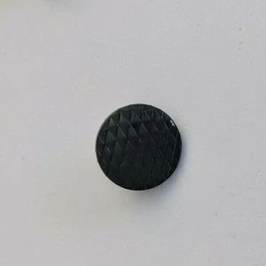 Black Quilt Patterned Round shank Button - 15 mm 1/2 inch - Picture 1 of 2