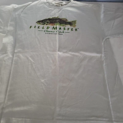 Vtg Fishing Shirt Mens Large 90s USA tag Largemouth Bass - Image 1 of 4
