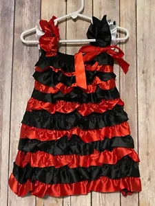 Mädchen Alice inspiriert Königin der Herzen Satin Rüschen Kleid Kostüm 2XL XXL 4/5  - Bild 1 von 2