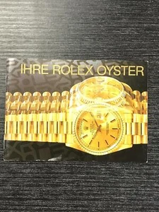 Rolex Your Oyster Booklet Vintage 579.53.De 9.1996 in German - Picture 1 of 6