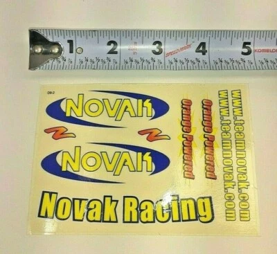 Vintage Novak Decal Sticker Orange Powered Novak Racing - Image 1 of 3