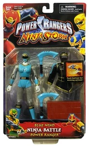 Power Rangers Ninja Storm Blue Wind Ninja Battle Action Figure New READ Bandai - Picture 1 of 11