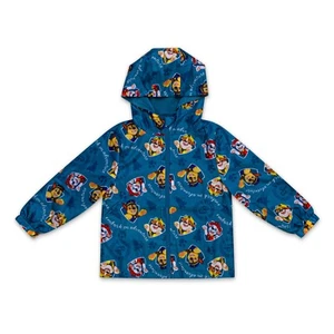 Paw Patrol Boys Waterproof Raincoat Fleece Lining, Rain Jacket with Hood and Zip - Picture 1 of 7