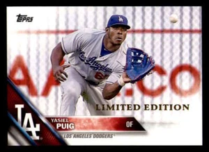2016 Topps Limited Edition Tiffany Parallel #139 Yasiel Puig - Los Angeles Dodge - Picture 1 of 2
