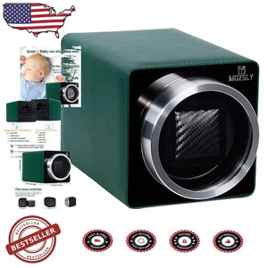 Luxus Einzel Uhrenbeweger Grün Leder Japanischer Motor 3 Richtungsmodi - Bild 1 von 11