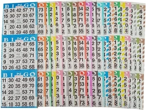 Tarjetas de juego de papel bingo - 3 tarjetas - 20 hojas - 50 libros - 20 colores,... - Imagen 1 de 2
