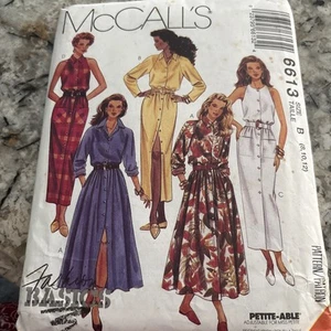 Vestidos camiseros McCalls tallas 8 10 12 patrón sin cortar 6613 nuevos en paquete - Imagen 1 de 2