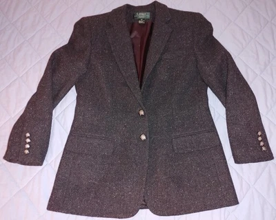 Lauren Ralph Lauren Petite Gray Wool Womens Blazer Size 12P - Image 1 of 4