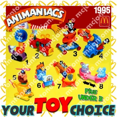 McDonald's 1995 ANIMANIACS Warner Bros DIBUJOS ANIMADOS WB Toon Animaniac TU ELECCIÓN Juguete Foto 1 de 3