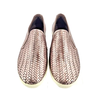 Ecco Soft7 Slipper Damen Gr. 39 / 8 Sneaker Loafer Metallic Woven Rosegold - Bild 1 von 10