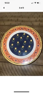 Tuscan Tulips Salad Plates Lot of 3 By Signature Housewares, 7 3/4” Flower Decor - Picture 1 of 3