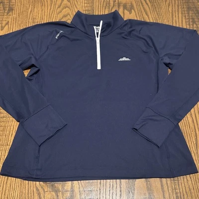 RLX Ralph Lauren Pullover Women’s XL Navy Blue 1/4 Zip Golf Stretch Chest Pocket - Image 1 of 4