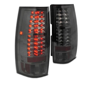 2007-2014 CHEVY GMC TAHOE SUBURBAN YUKON XL DENALI SMOKE SET LED REAR TAIL LIGHT - Picture 1 of 4