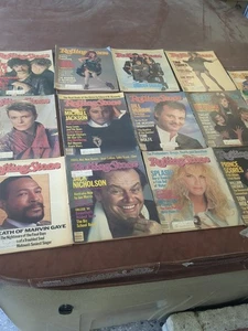 Vintage 80s Rolling Stone Magazine Lot of 12 - Imagen 1 de 8