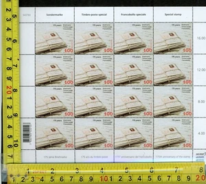 SUIZA 2015 SELLO EN SELLO HOJA COMPLETA 175 ANIVERSARIO S11511-4 - Imagen 1 de 1